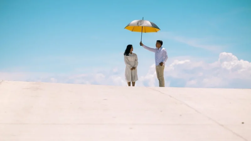 Kemer Parasol Plażowy Sunflower Biały