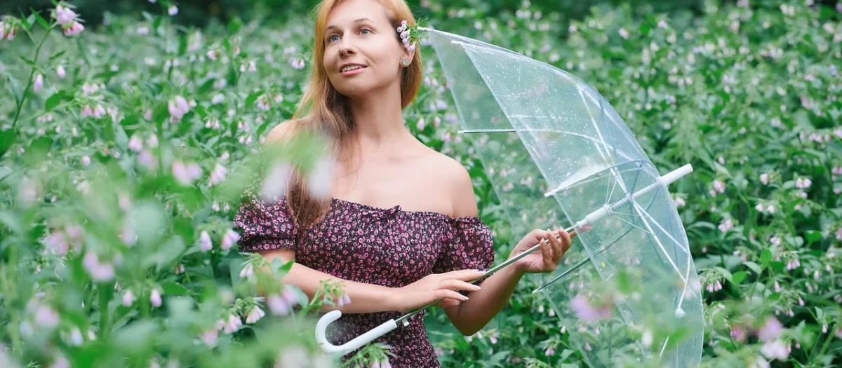 Parasol automatyczny Pierre Cardin Sunflower B&W 01 – Biały , , Beżowy